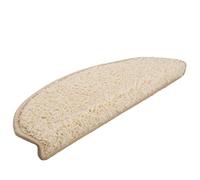 Qnhdfrt Lot de 30 tapis d'escalier semi-circulaires 65 x 21 x 4 cm, antidérapants, 100 % polypropylène tufté, lavables avec ruban adhésif double face, isolation phonique pour camping-car, maison