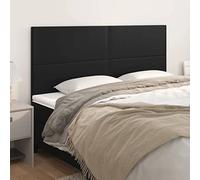 Qnhdfrt Lot de 4 têtes de lit 100 x 5 x 78/88 cm - En cuir synthétique - Réglable en hauteur - Dossier durable avec pieds en bois de mélèze - Design moderne - Pour chambre à coucher, lit double