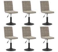 Qnhdfrt Lot de 6 chaises de salle à manger, pivotantes, en velours, pivotantes, réglables en hauteur, 40 x 52 x 102 à 117 cm, modernes, rembourrées, en acier, pour cuisine, salle à manger, salon