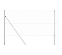 Qnhdfrt Lot de poteaux de clôture avec clôture de jardin, clôture en métal de 10 m, avec 14 poteaux, acier revêtu par pulvérisation, pour jardin et terrasse, hauteur de 140 cm, résistant aux