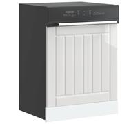 Qnhdfrt Lucca - Cache de lave-vaisselle - Blanc brillant - En bois - 60 x 1,5 x 67 cm - Pour armoire de cuisine - Protection et intégration - Design moderne