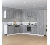 Qnhdfrt Lyon Meuble bas de cuisine avec tiroir Gris Sonoma 60 x 46 x 81,5 cm En matériau dérivé du bois Design moderne Portes pratiques Grand espace de rangement pour la cuisine