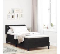 Qnhdfrt Matelas à ressorts ensachés en velours, noir, 100 x 200 cm, taille moyenne, rigide, avec housse en velours de luxe et rembourrage en mousse respirante, pour lits simples et chambre à coucher