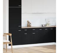 Qnhdfrt Meuble bas de cuisine en bois - Chêne noir - 80 x 46 x 81,5 cm - Design moderne avec 2 portes - Robuste et spacieux - Pour kitchenette