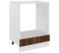 Qnhdfrt Meuble de Four Encastrable Riga, Buffet de Cuisine en Bois d'Ingénierie Chêne Brun, Grand Compartiment pour Micro-Ondes et Four, Meuble Bas de Rangement Gain de Place, 60 x 46 x 81,5 cm
