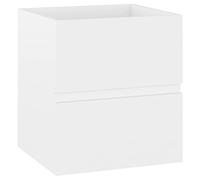 Qnhdfrt Meuble de lavabo - Blanc - 41 x 38,5 x 45 cm - En bois - Design moderne - Robuste et durable - Avec tiroir - Pour petites salles de bain et toilettes d'invités