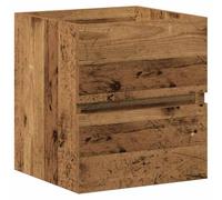 Qnhdfrt Meuble de lavabo en bois recyclé 41 x 38,5 x 45 cm en matériau dérivé du bois avec design rétro, fixation murale, surface facile d'entretien pour petites salles de bains, toilettes d'invités