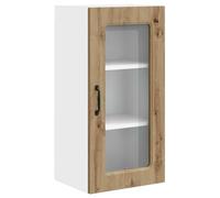 Qnhdfrt Meuble Haut de Cuisine Kalmar Chêne Artisanal - Panneau de Lave-Vaisselle avec Stockage Compact 40x31x80 cm - Placard Mural Suspendu en Bois d'Ingénierie pour Rangement Organisé