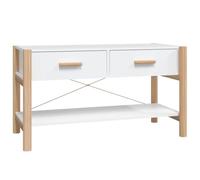 Qnhdfrt Meuble TV Blanc en Bois d'Ingénierie