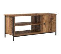 Qnhdfrt Meuble TV en bois recyclé 100 x 40 x 45 cm - Meuble bas moderne avec pieds en acier pour salon, chambre à coucher et bureau