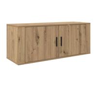 Qnhdfrt Meuble TV Mural 100 cm en Bois d'Ingénierie Chêne Artisanal, Buffet Suspendu Moderne avec 2 Portes et Grand Espace de Rangement, Meuble Télé Flottant pour Salon et Studio Gain de Place