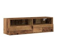 Qnhdfrt Meuble TV Mural 100x30x30 cm en Bois d'Ingénierie, Cabinet Télévision Suspendu Couleur Bois Ancien pour Salon, Petit Buffet Flottant pour Décodeur et Console