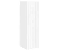 Qnhdfrt Meuble TV Mural Blanc en Bois d'Ingénierie 30x31x100 cm - Petit Meuble Télévision Suspendu Gain de Place Moderne avec Porte et Étagères pour Rangement Salon et Studio
