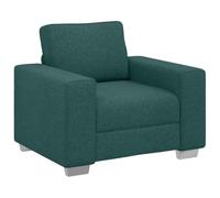 Qnhdfrt Modern Fabric Armchair with Wide Armrests, Dark Green