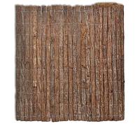 Qnhdfrt Natural Bark Garden Fence, 400x100 cm Privacy Screen