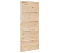 Qnhdfrt Natural Solid Pine Wood Sliding Barn Door Panel, 90 x 208 cm