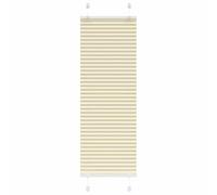 Qnhdfrt No-Drill Light Filtering Pleated Blind, Cream Polyester, 45x150cm