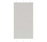 Qnhdfrt No-Drill Pleated Window Blinds, Light Gray Polyester, 110x200cm
