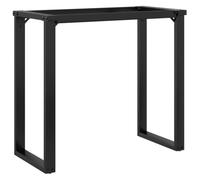 Qnhdfrt O-Frame Steel Table Legs, Set of 2 Black 28.7" Height