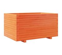 Qnhdfrt Outdoor Rectangular Solid Pine Wood Planter Box, Brown | Measures 90x60x49.5 cm, suitable for growing vegetables and flowers in gardens, patios, and balconies.
