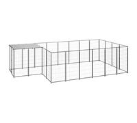 Qnhdfrt Outdoor Steel Dog Kennel with Water-Resistant Roof
