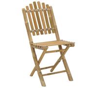Qnhdfrt Pack of 4 Natural Bamboo Folding Chairs