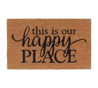 Qnhdfrt Paillasson 45 x 75 cm en fibre de coco touffeté, avec base en PVC antidérapante, pour entrée intérieure et extérieure, robuste et durable, pour couloir, jardin, véranda