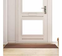 Qnhdfrt Paillasson marron noir 60 x 180 cm - Design moderne et fin - En polypropylène et vinyle - Robuste et durable - Pour entrée, salon, couloir et bureau