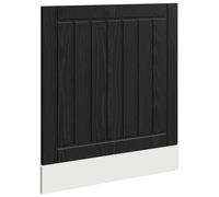 Qnhdfrt Panneau de Lave-Vaisselle Lucca, Façade d'Habillage Encastrable en Bois d'Ingénierie pour Cuisine Moderne, Porte de Finition Rectangulaire, Chêne Noir, 60 x 1,5 x 57 cm