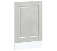 Qnhdfrt Panneau de lave-vaisselle Porto gris béton - Panneau avant pour cuisine encastrée, façade de lave-vaisselle en bois, 45 x 1,5 x 57 cm