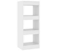 Qnhdfrt Petite bibliothèque blanche 40 x 30 x 103 cm en bois séparateur de pièce murale design moderne et classique pour salon, couloir, bureau