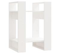 Qnhdfrt Petite bibliothèque blanche 41 x 35 x 57 cm en pin massif séparateur de pièce pour salon, couloir et chambre à coucher