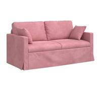 Qnhdfrt Pink Velvet 2-Seater Modular Loveseat Sofa