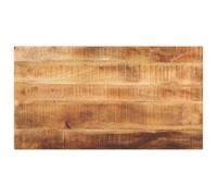Qnhdfrt Plateau de table 100 x 50 x 2,5 cm en bois de manguier massif, rectangulaire, finition rugueuse, aspect rustique moderne, robuste et durable, pour cuisine, table à manger, bureau, table basse