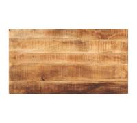 Qnhdfrt Plateau de table 110 x 50 x 3,8 cm en bois de manguier rectangulaire avec grain rustique robuste et durable pour salon, salle à manger, bureau, cuisine