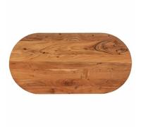 Qnhdfrt Plateau de table 80 x 40 x 2,5 cm en bois d'acacia massif ovale non traité Design moderne robuste et durable Plateau de cuisine canapé pour table à manger, cuisine, coin de travail et projet