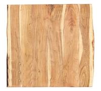 Qnhdfrt Plateau de table en acacia 58 x (50-60) x 3,8 cm - En bois massif - Design moderne - Robuste et durable - Pour salon, cuisine, bureau
