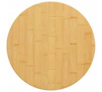 Qnhdfrt Plateau de table en bambou - Diamètre : 50 x 4 cm - Design moderne - Robuste et durable - Multifonctionnel - Pour salon, café, hôtel