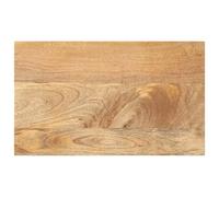 Qnhdfrt Plateau de table en bois de manguier massif 50 x 30 x 3 8 cm - Rectangulaire - Plateau en bois rustique pour cuisine, salon et extérieur
