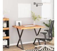 Qnhdfrt Plateau de table en bois massif d'acacia 80 x 80 cm avec bord d'arbre de 3,8 cm d'épaisseur, robuste, pour cuisine, bureau, salle à manger ou table de jardin extérieure