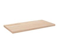 Qnhdfrt Plateau de table en pin massif 80 x 40 x 2 5 cm naturel avec coins arrondis pour tables basses, tables d'appoint et tables de bar