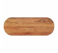 Qnhdfrt Plateau de table ovale 140 x 50 x 2,5 cm en bois d'acacia massif non traité - Design moderne robuste et durable - Pour table à manger, cuisine, bricolage, projet de meubles, balcon, loft