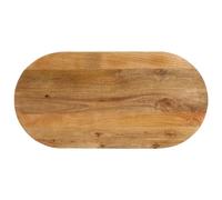Qnhdfrt Plateau de table ovale 80 x 40 x 2,5 cm en bois massif de mangue - Design rustique - Grain unique - Plan de travail moderne pour salle à manger, salon, bureau