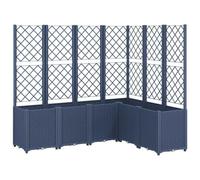 Qnhdfrt Polypropylene Planter with Trellis, Blue Gray, 160x120x140 cm
