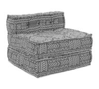 Qnhdfrt Pouf gris clair 70 x 70 x 54 cm en tissu modulaire confortable avec rembourrage en coton coussin décoratif moderne pour salon, maison, bureau et salon