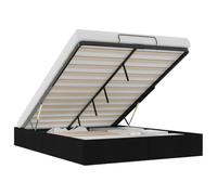 Qnhdfrt Queen Gas Lift Storage Bed Frame, Metal and Wood, Black | Features under-bed storage with pneumatic lift, supportive wooden slats, and fits standard 60 x 80 inch mattresses.