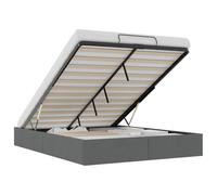 Qnhdfrt Queen Lift Up Storage Bed Frame, Metal & Engineered Wood, Gray | Features a gas lift mechanism for under-bed storage, fitting standard 60 x 80 inch mattresses in adult bedrooms.