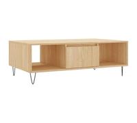 Qnhdfrt Rectangular Engineered Wood and Iron Coffee Table, Sonoma Oak