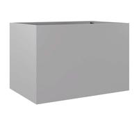 Qnhdfrt Rectangular Galvanized Steel Raised Garden Bed, 62x40x39cm, Silver