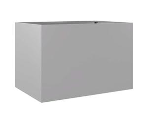 Qnhdfrt Rectangular Galvanized Steel Raised Garden Bed, 62x40x39cm, Silver